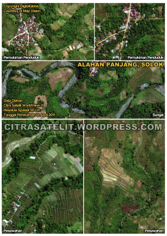 Data Olahan Citra Satelit WorldView-2 Wilayah Alahan Panjang - Solok